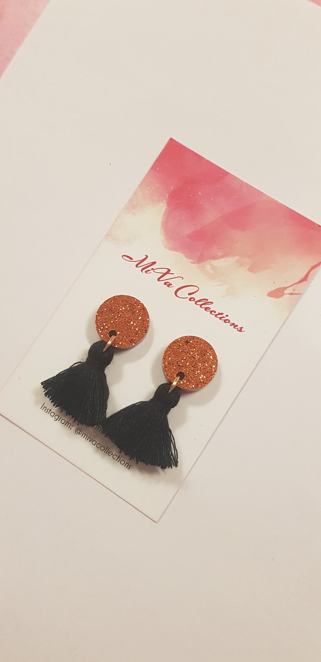 Mini Tassel (rust Glitter)